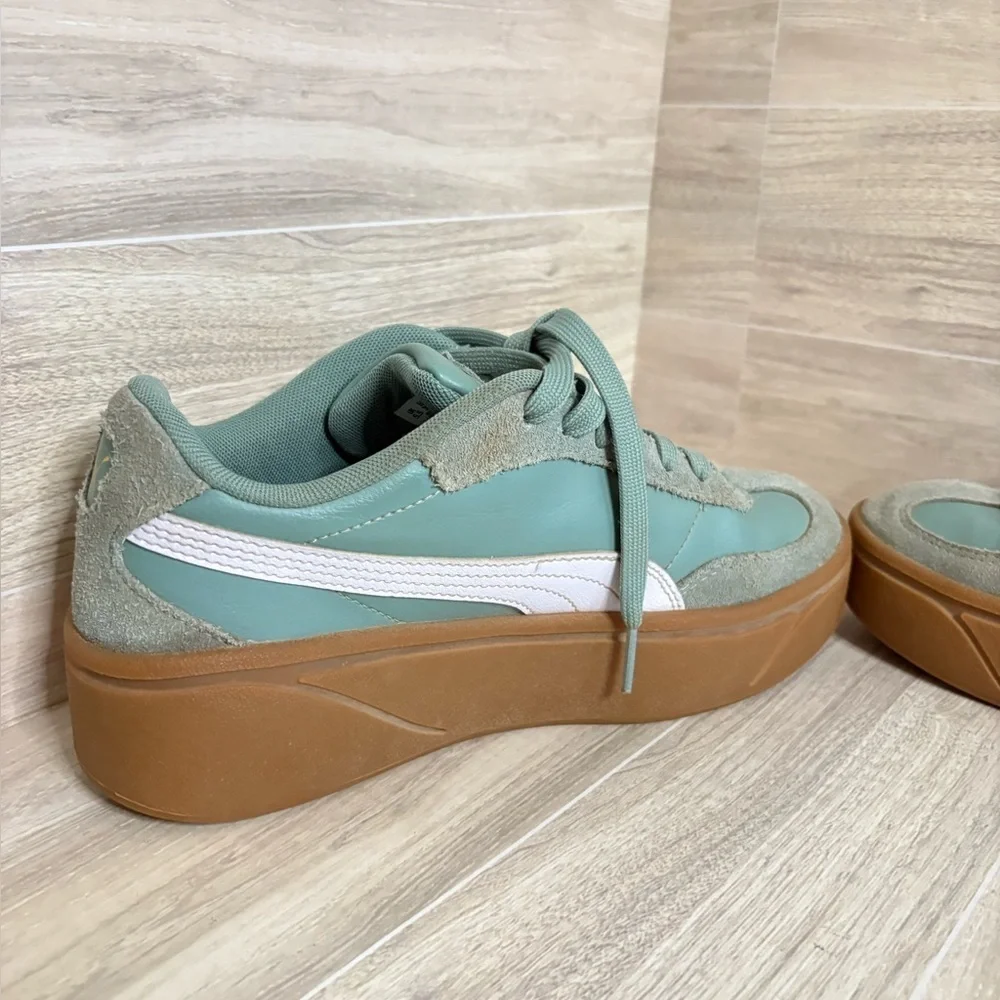 Puma Club II Era Platform Sneaker Green Moon-Lilac Frost